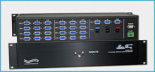 Model 7336 10-Channel (9) DB9 & (1) RJ45 Cat5e A/B Switch, Contact Closure Remote